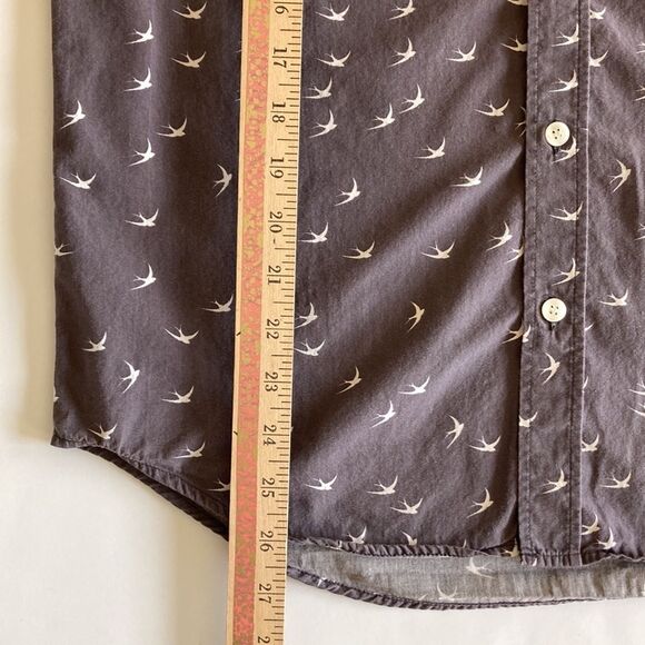 TOPMAN Button Down Gray Short Sleeve Shirt Small - Picture 4 of 7